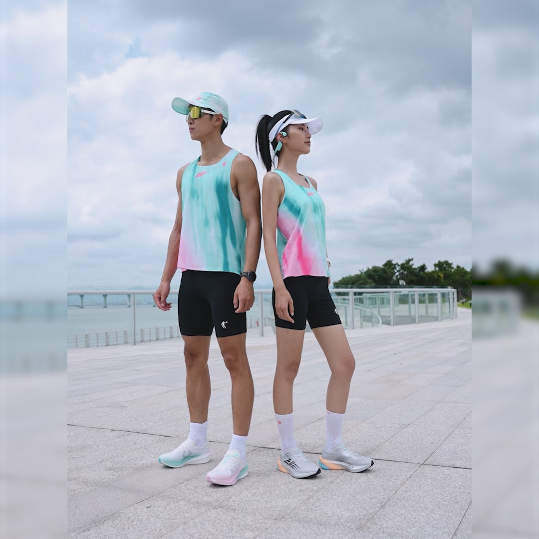QIAO REGATA DE CORRIDA FEMININA ICE LAKE GREEN PRINT
